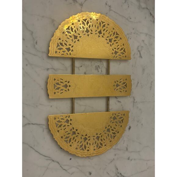 VINTAGE Carole Stupell WILLIAM ADAMS made in Italy Brass extendable trivet MCM - Picture 7 of 7